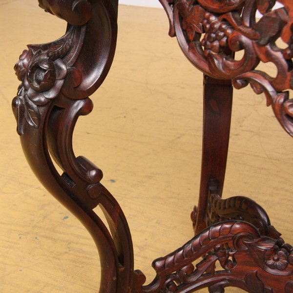 Mid 1800 Rococo Victorian laminated center table, - 5