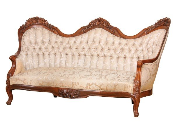 Mid 1800 laminated sofa, J H Belter, NYC, Rosalie