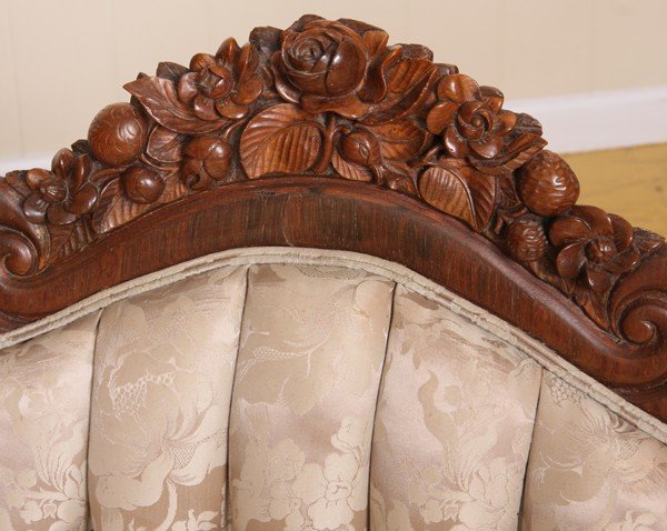 Mid 1800 laminated sofa, J H Belter, NYC, Rosalie - 5