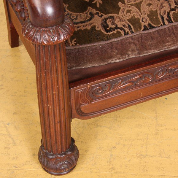 An exceptional late 19th C Morris chair, solid mah - 3