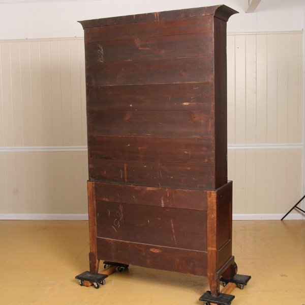 Hard to find 1830 Empire breakfront bookcase, matc - 4