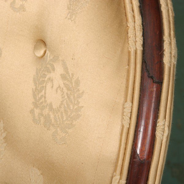 Fine mid 1800 Rococo Victorian loveseat, solid mah - 5