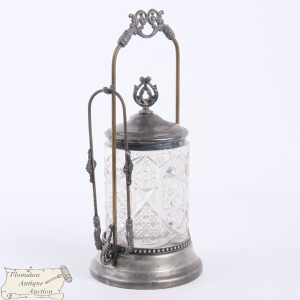 19th Century Victorian pickle castor, silverplate,