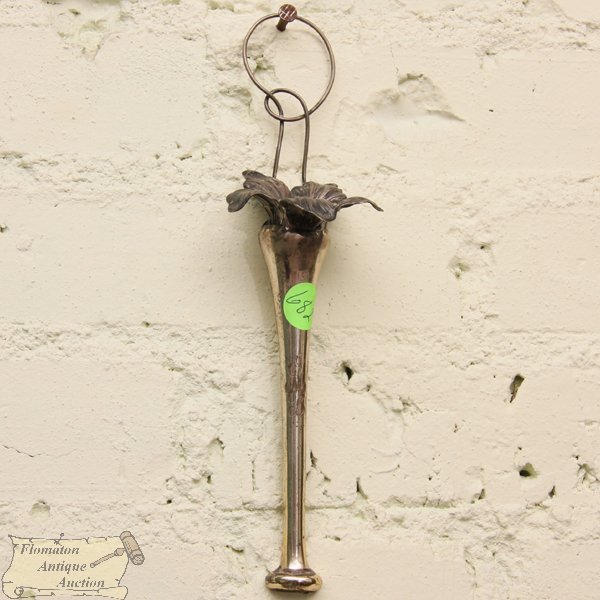 Fine circa 1900 car or buggy hanging vase, "____& 