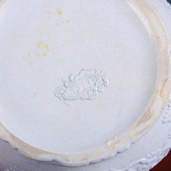 Mid 19th Century earthenware pitcher, relief scen - 3