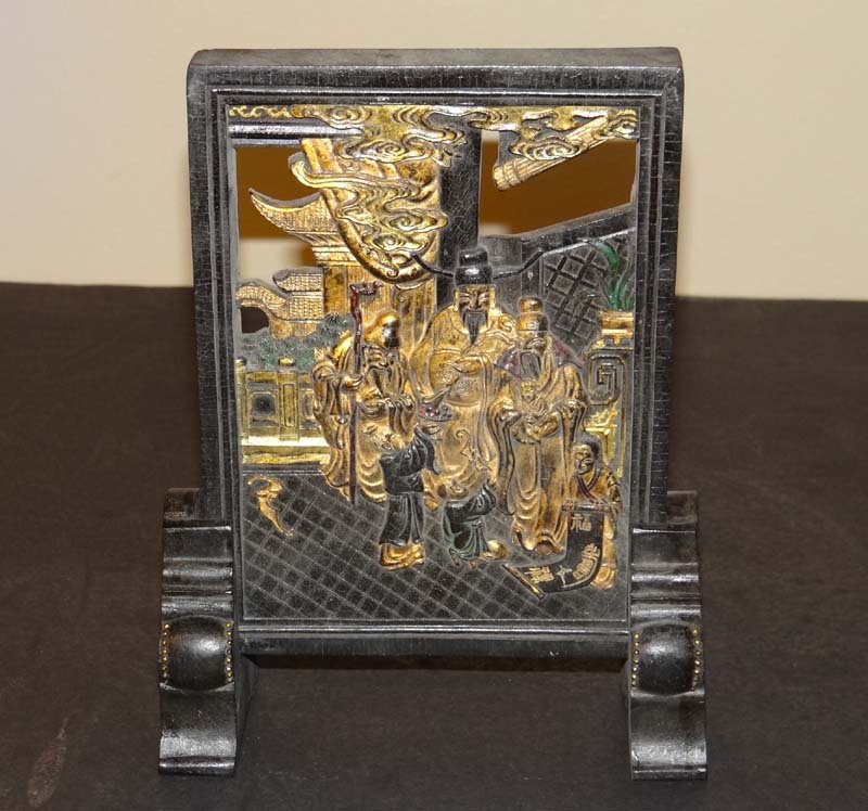 Very Unusual Chinese Sumi Ink Stick Table Screen With F: Very Unusual Chinese Sumi Ink Stick Table Screen With Fu Lu Shou Item No.0/12660MaterialInk StickAgeEarly 1900SizeW 6 x D 2 3/8 x H 8 inchesS&H CHARGE WITHIN MAINLAND US $25S&H CHARGE INTERNATIONAL US