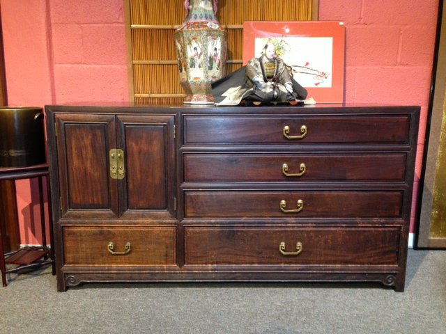 Chinese Vintage rosewood Cabinet Side Board Dresser: Chinese Vintage Cabinet.Measurement: W 60 x D 19 x H 32 inches,,,S&H CHARGE WITHIN MAINLAND US $410 BY PLYCON