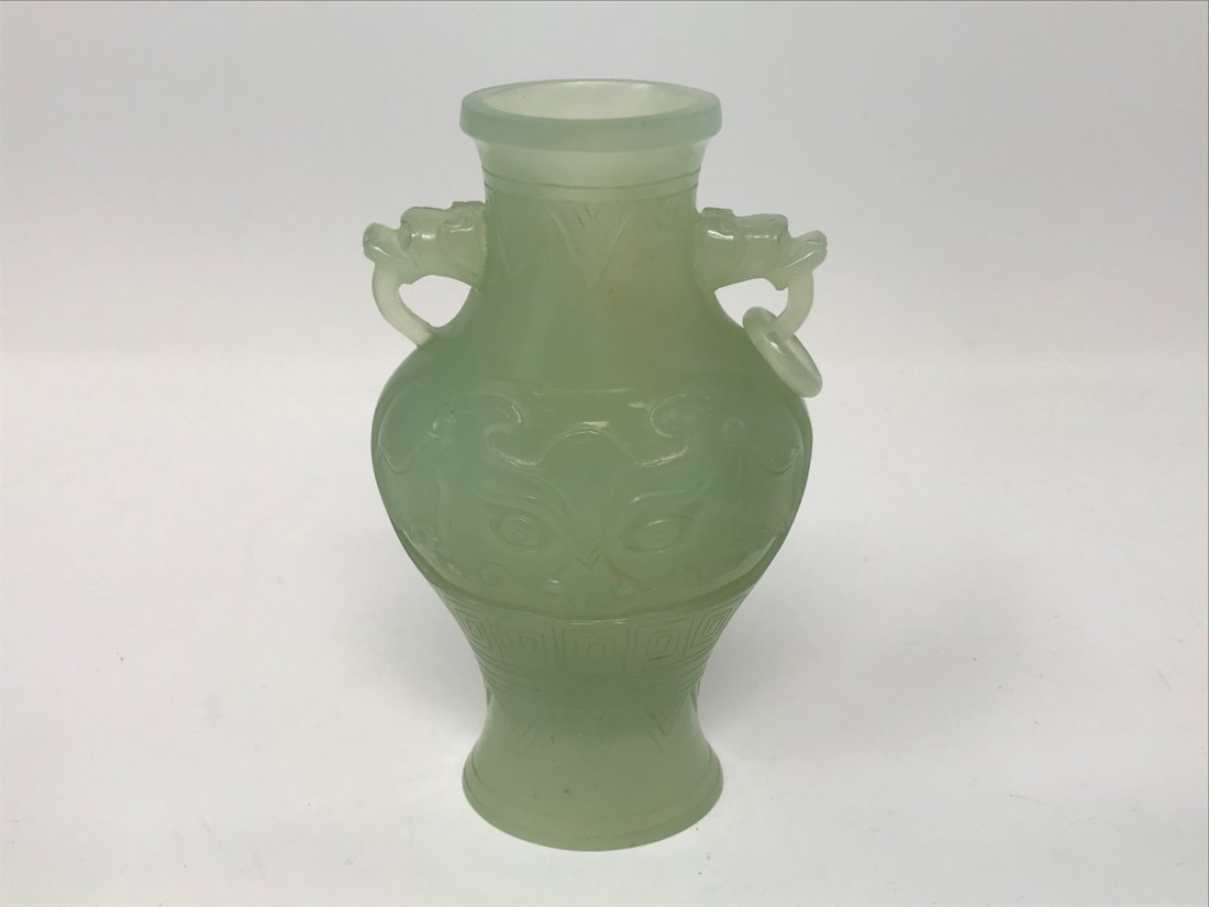Chinese Antique Pale Celadon Jade Bottle (1 of 7)