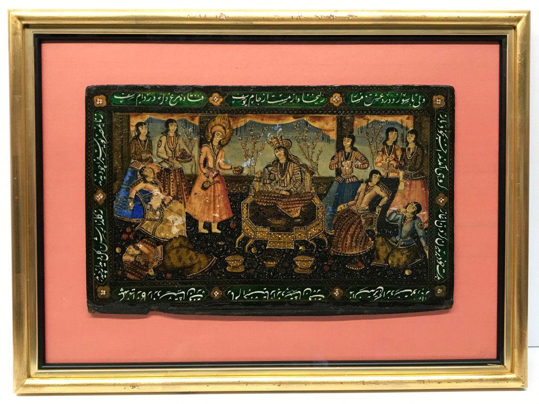 Qajar Lacquer Painting Jami's Yusuf and Zulaykah Story (1 of 10)