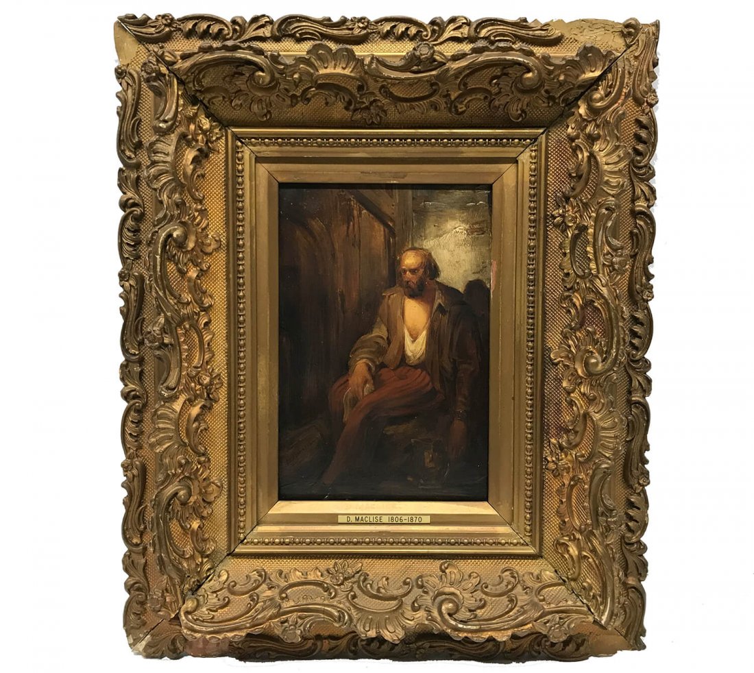 Maclise Daniel 1806-1870 Wood Panel Painting (1 of 6)