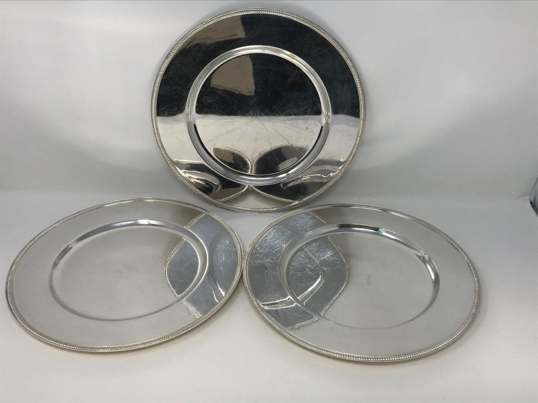 Christofle France Collection Gallia Set of 3 Plates (1 of 5)