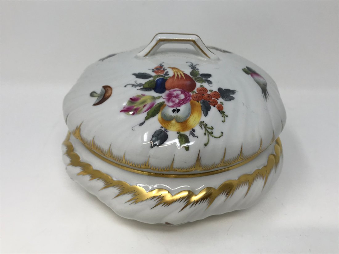 Old Herend Covered Bowl with Fruit Decoration (1 of 5)