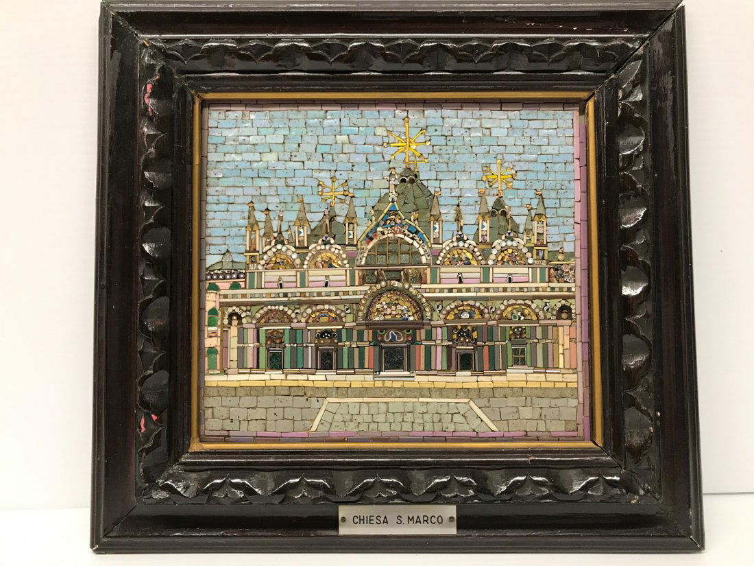 Italian Micro Mosaic Plaque Chiesa S. Marco Venice (1 of 4)