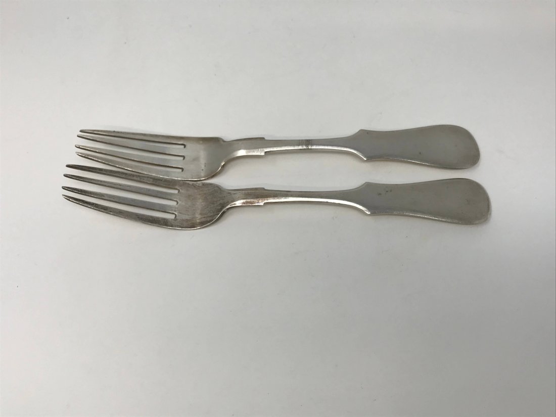 Imperial Russia pair of silver forks (1 of 4)