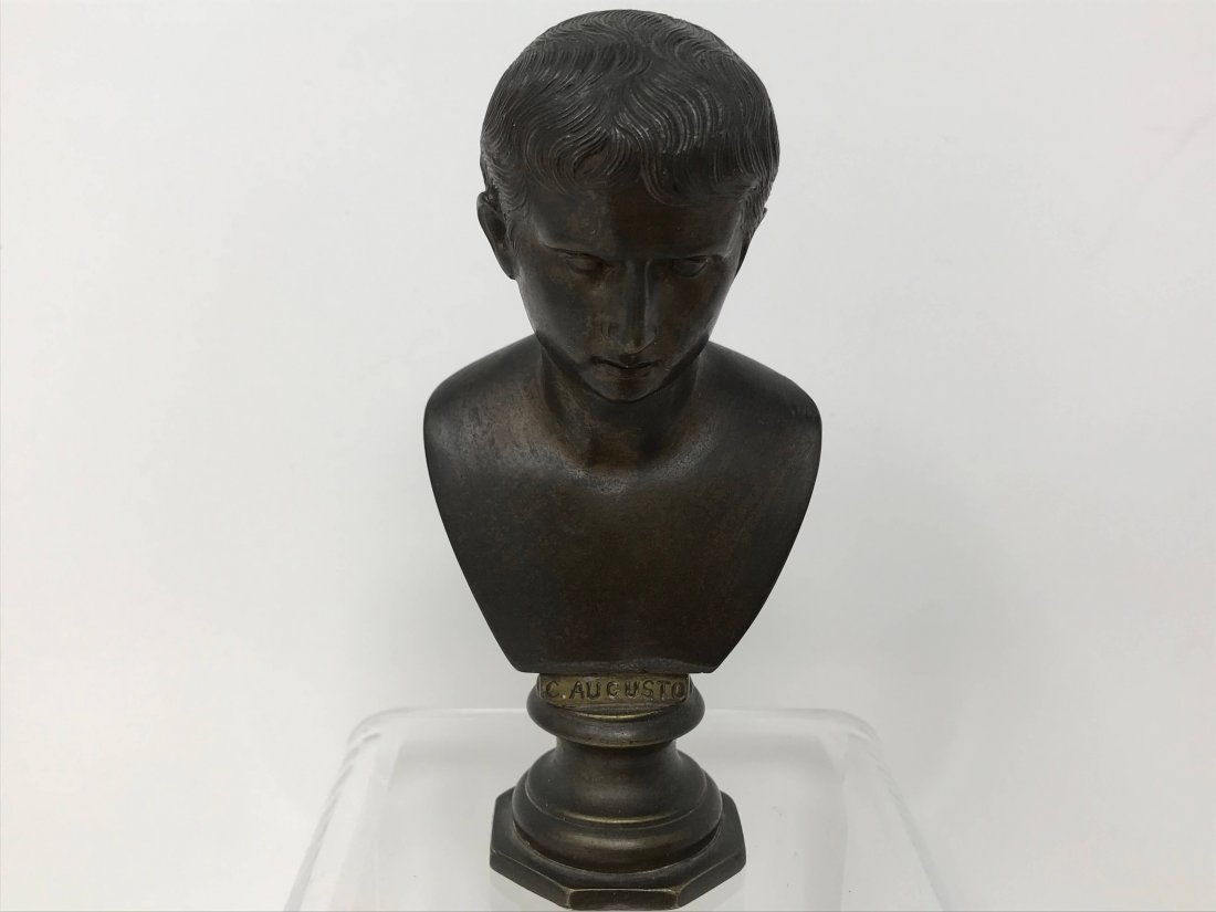 Caesar Augustus Bronze Bust Sculpture (1 of 5)