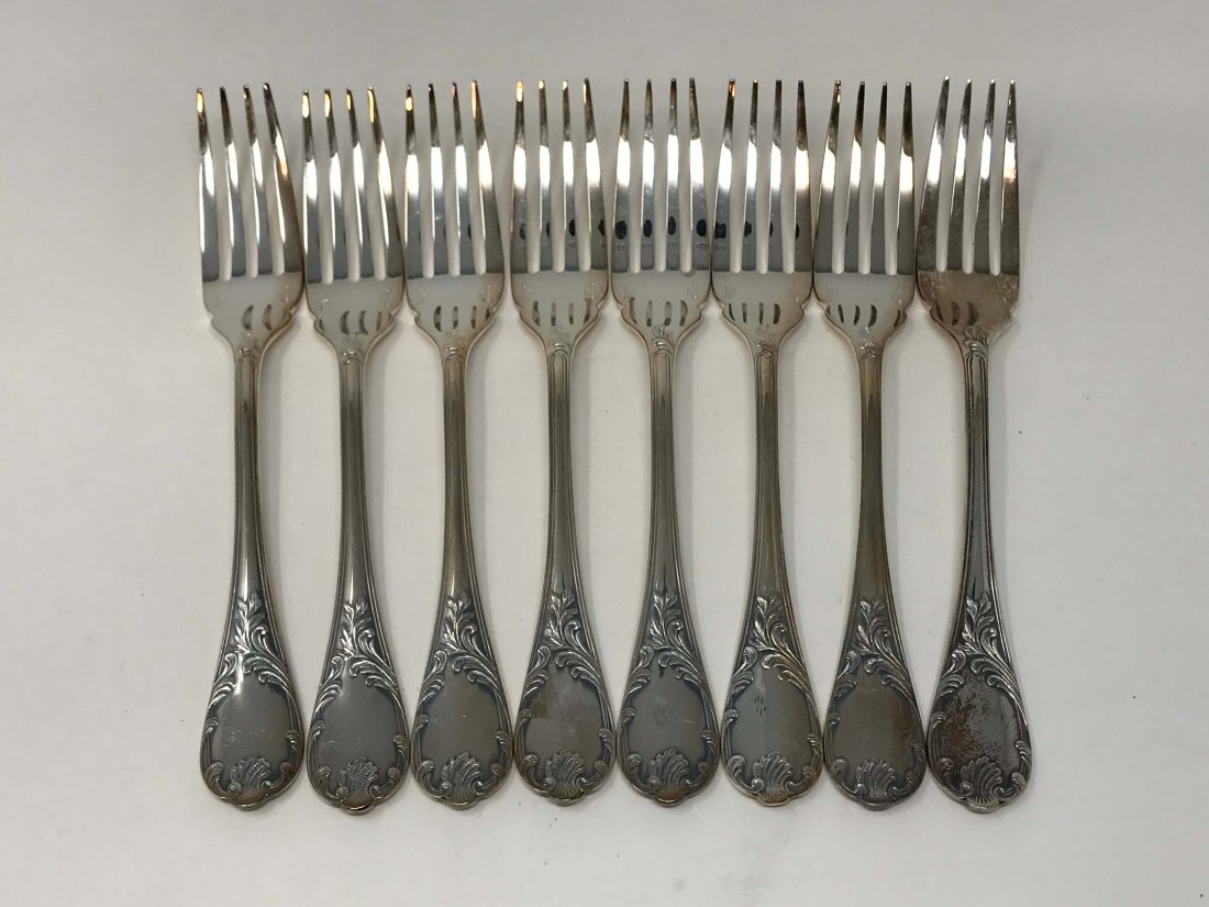 Christofle France 8 Fork Marly Pattern Set (1 of 4)