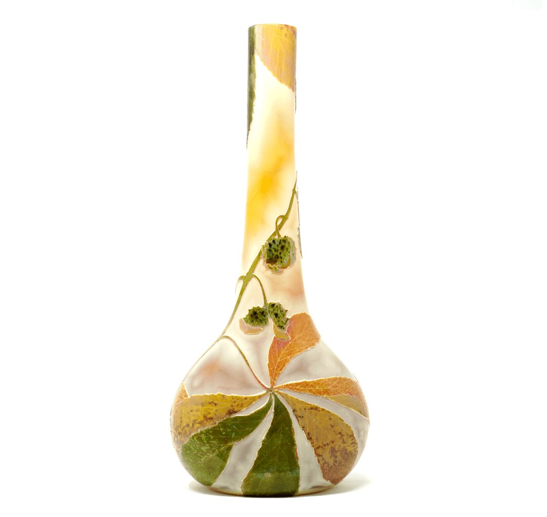 Legras Cameo Glass Thistle Vase (1 of 4)