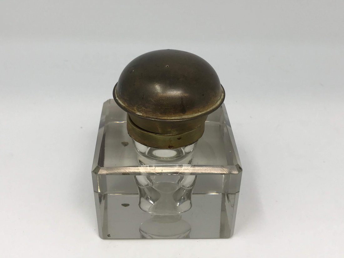 Antique Cut Crystal Inkwell (1 of 5)