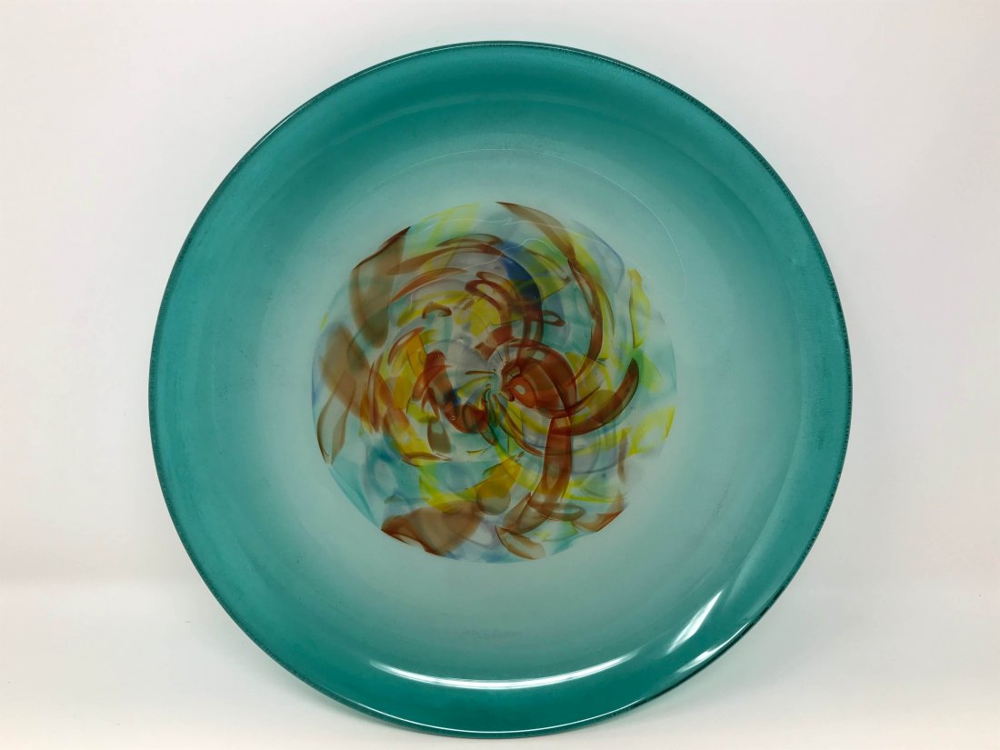 Murano Cenedese Italy Art Glass Green Dish (1 of 5)