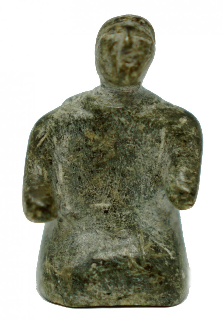 Inuit Soapstone Carving of Kneeling Woman (1 of 4)