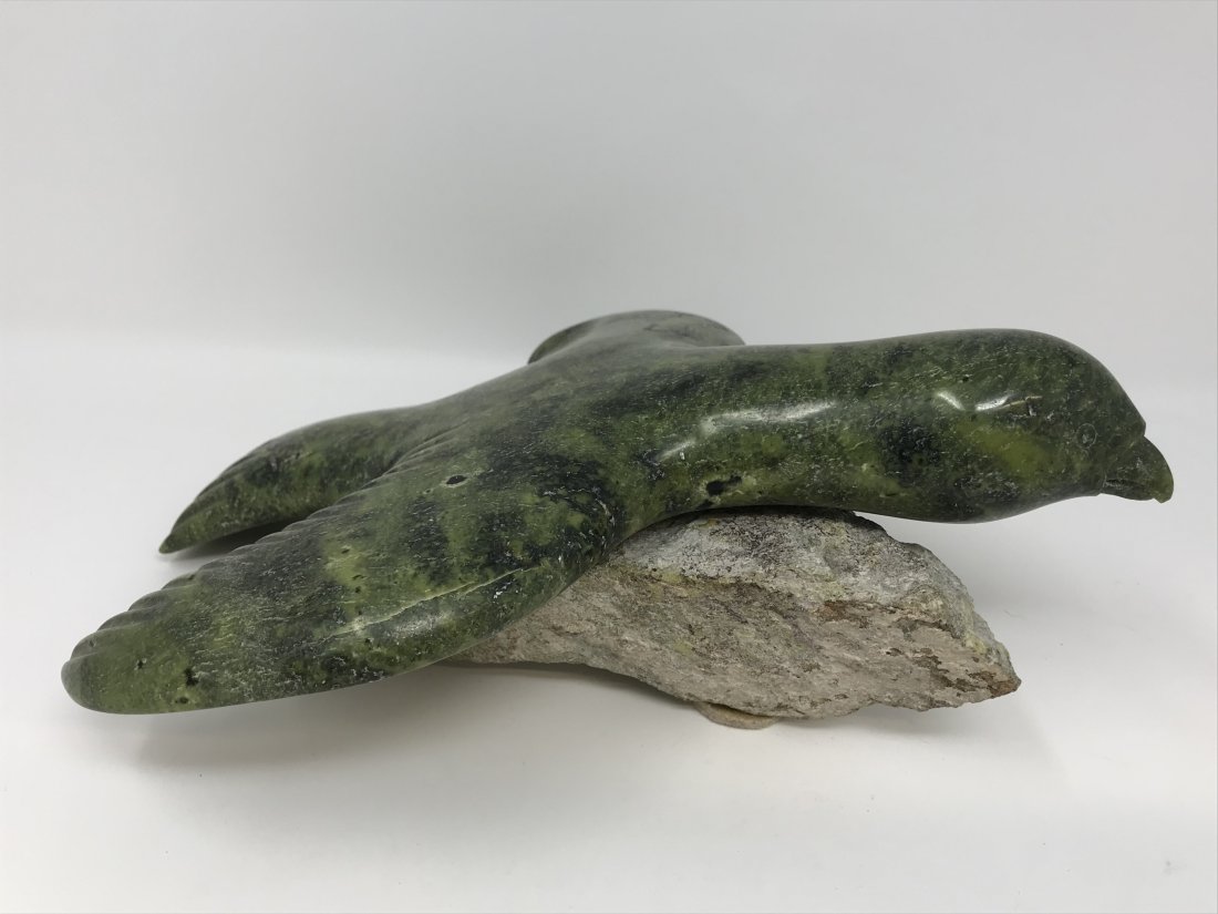 Inuit Eskimo Serpentine Carving Bird In Flight (1 of 5)
