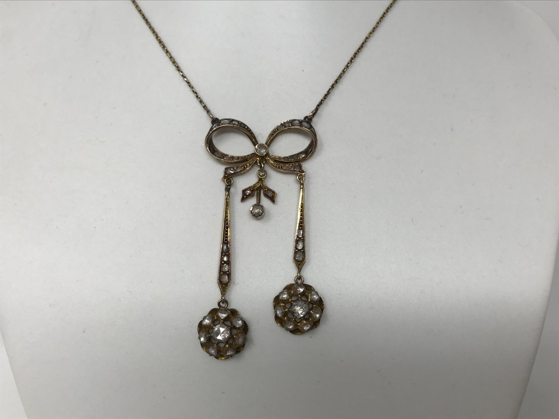 Victorian Necklace 14k & Rosette Cut Diamonds (1 of 5)