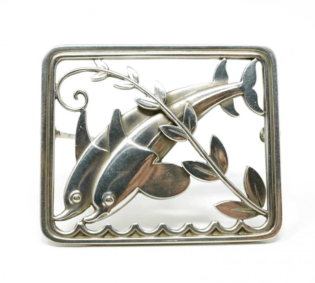 Georg jensen Arno Malinowski Sterling Silver Dolphin (1 of 4)