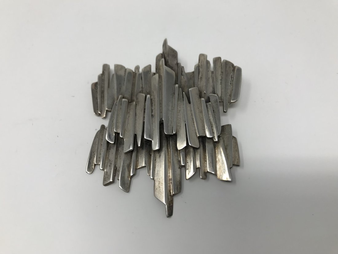 Walter Schluep Modernist Brutalist 925 Silver Pendant (1 of 4)