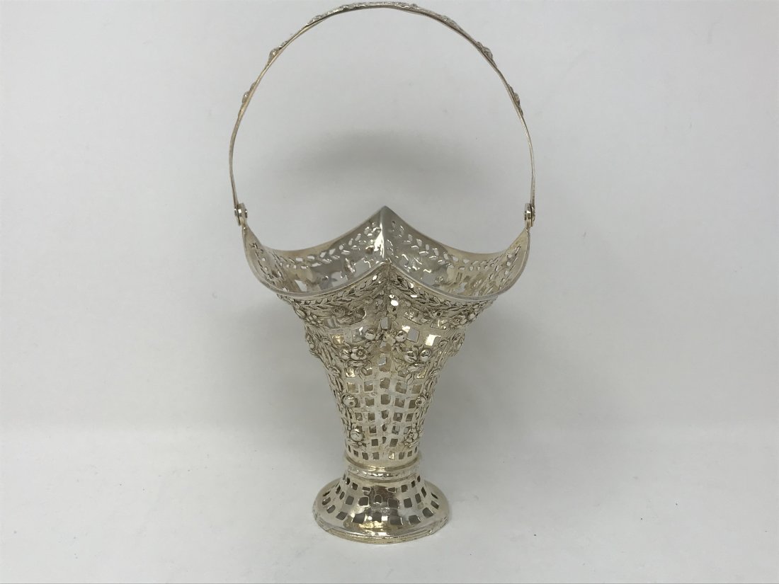 Judaica Hazorfim Flower Basket 800 Silver (1 of 5)