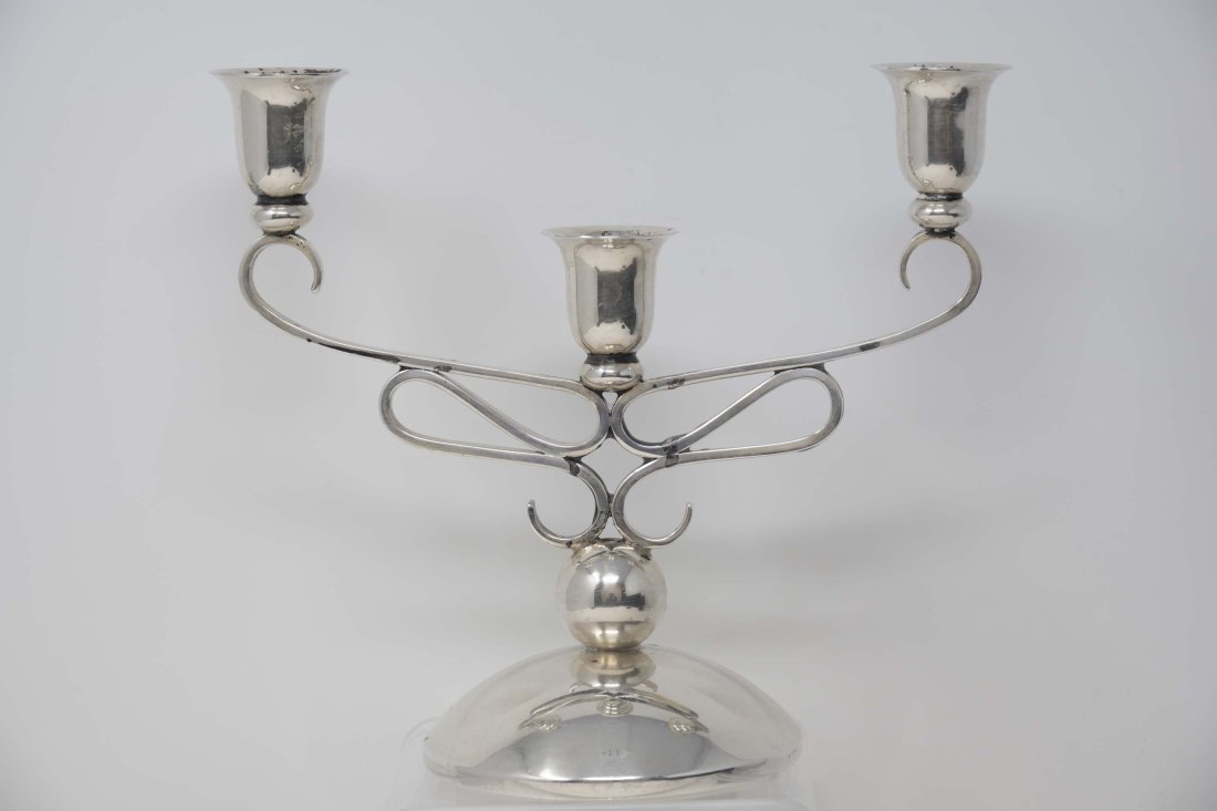 Alfredo Sciarrotta for Black Starr Pair of Silver Candlesticks (1 of 5)