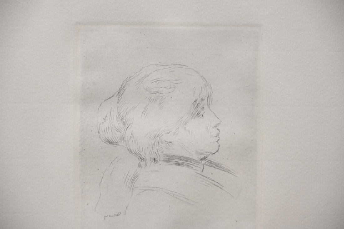 Pierre Auguste Renoir 1841-1918 Portrait of Bertha Morisot Etching (1 of 5)