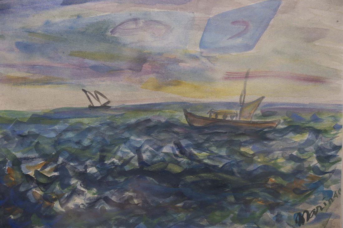 Watercolor Seascape attr. John Marin (1 of 9)