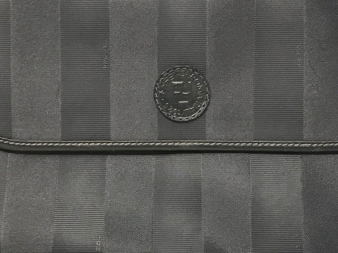 Vintage Fendi Roma Navy Pequin Stripe Crossbody Bag (1 of 5)