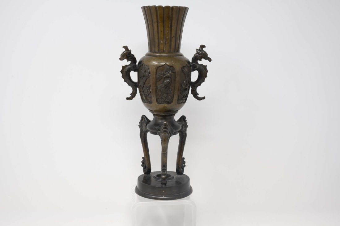 Chinese Bronze Tripod Burner Bird Design (1 of 6)