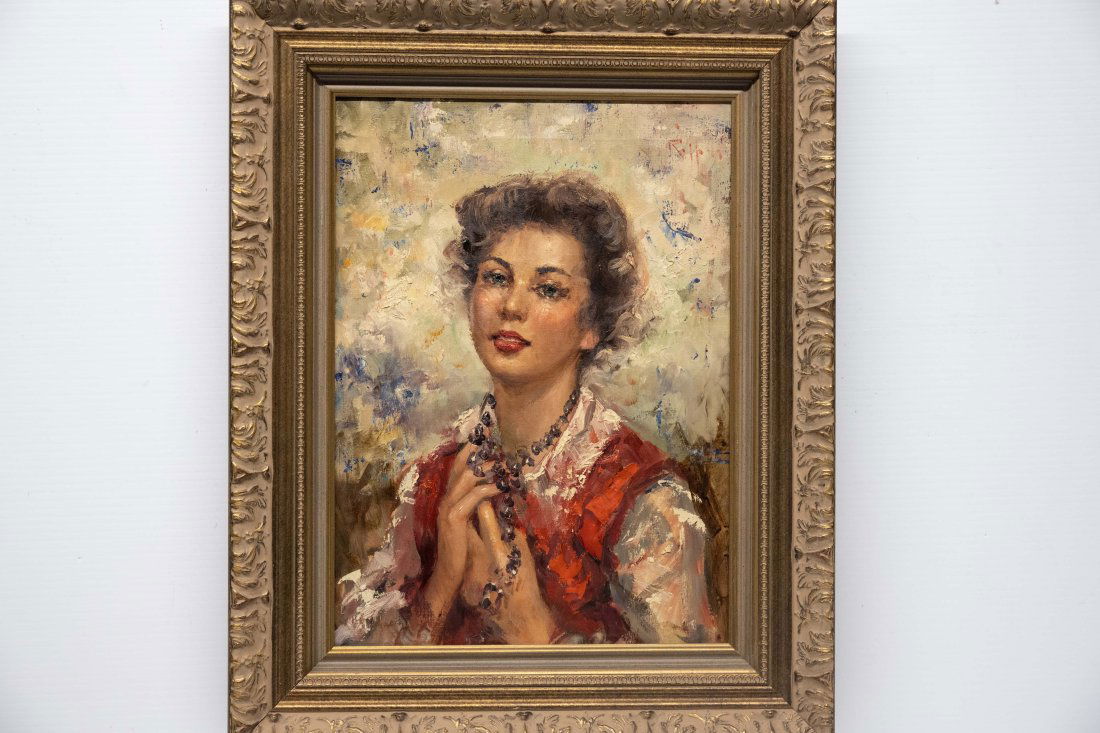 Giuseppe Rispoli 1892-1960 La Belle Napolitaine Painting (1 of 7)
