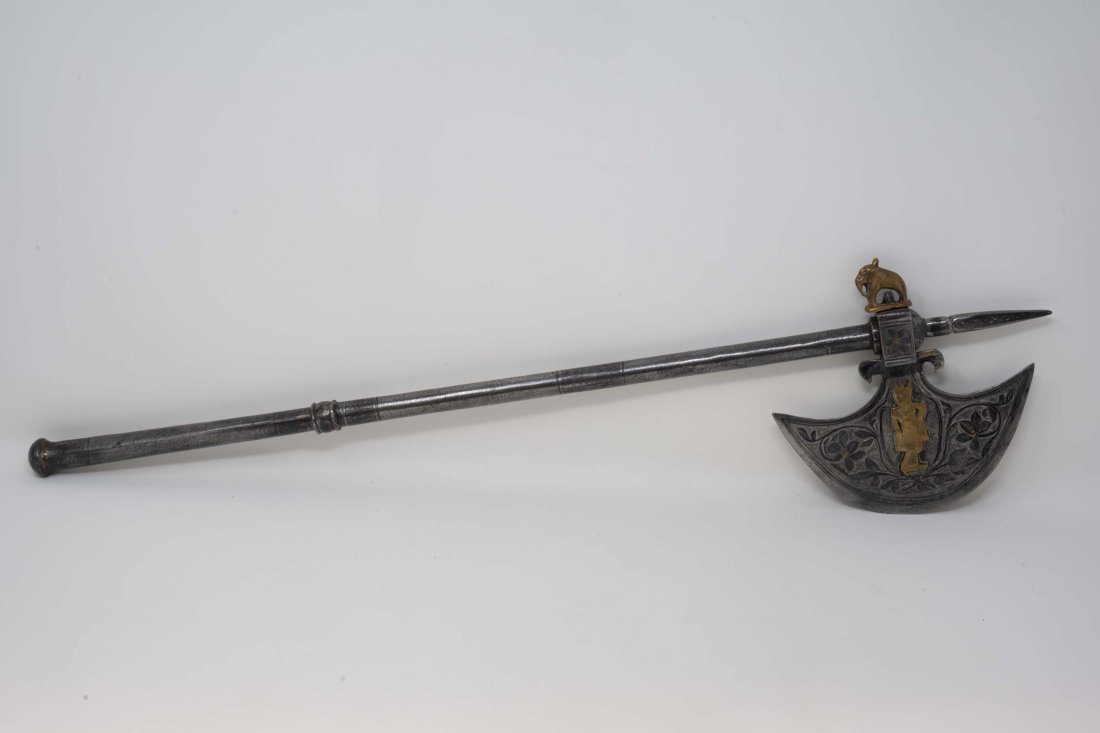 Sindh Axe Steel & Brass with Hidden Dagger (1 of 7)