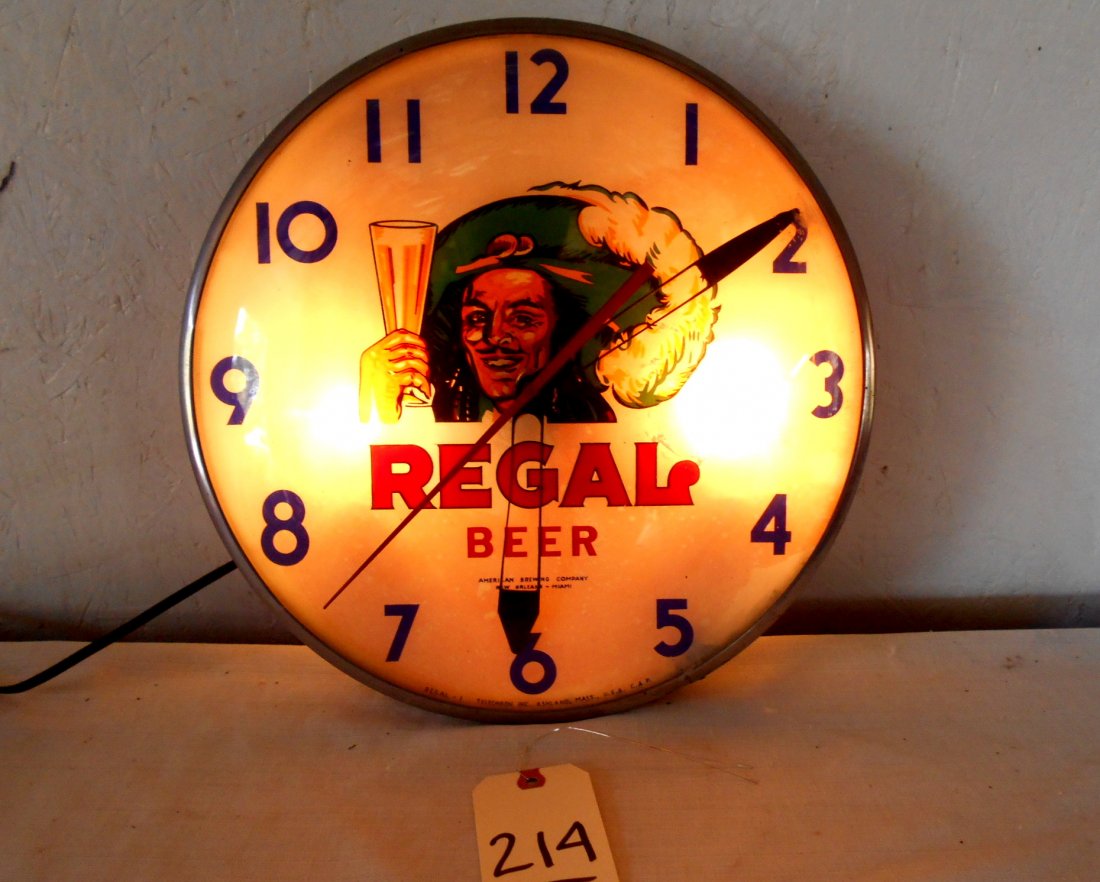REGAL BEER Clock