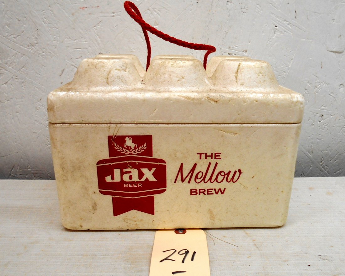JAX BEER Styrofoam Cooler: Vintage novalty JAX BEER Styrofoam Cooler.