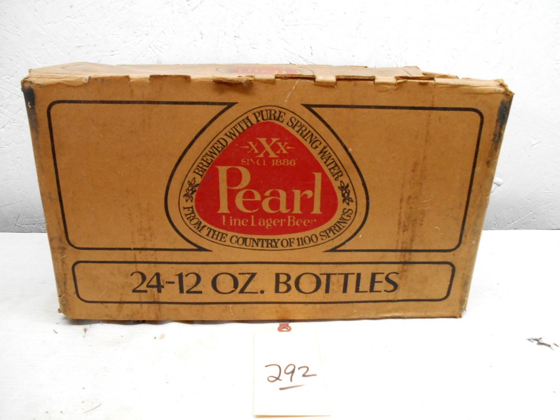 PEARL BEER Longneck Case Box: Vintage cardboard PEAR BEER longneck case box, without bottles. Just box. 9.5" H x 16.75" W x 11" D