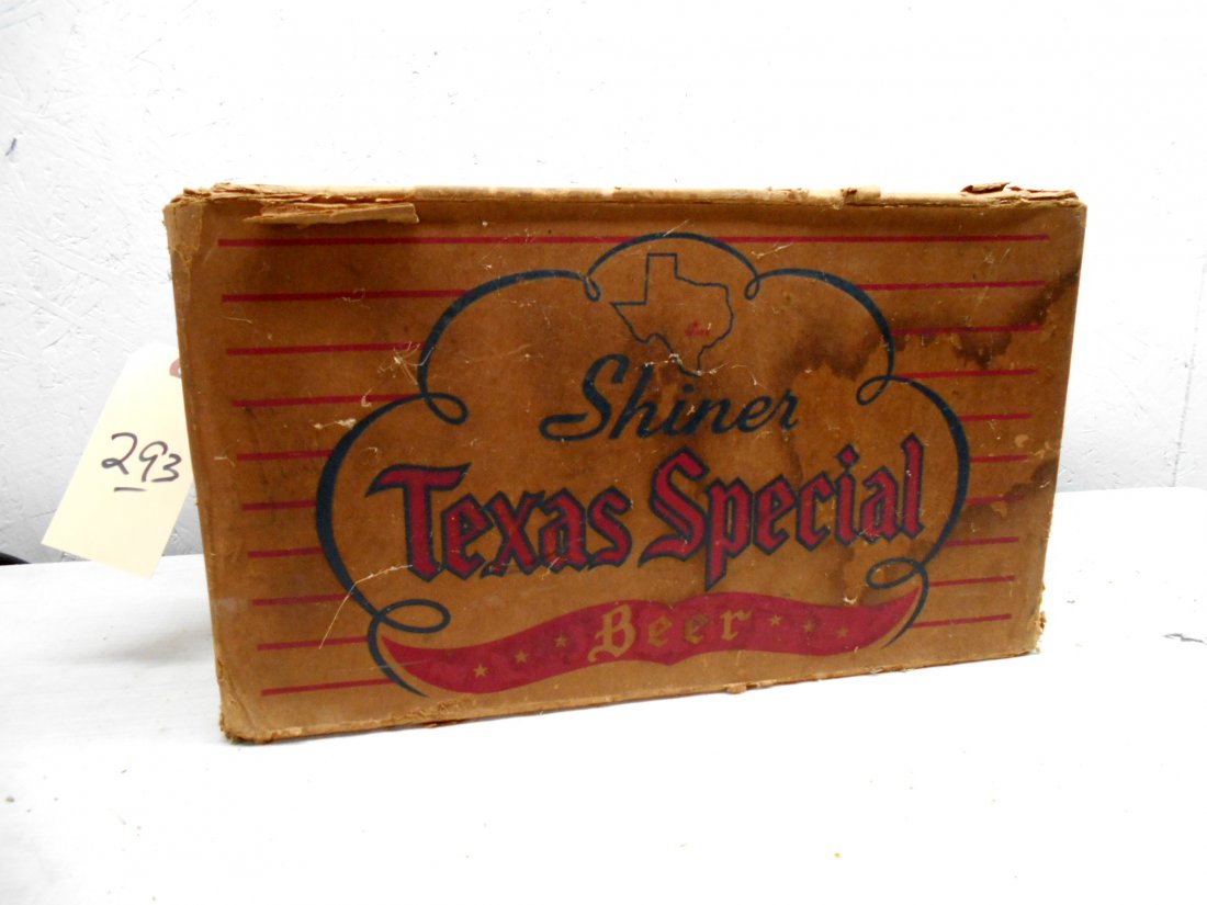 SHINER Texas Special Beer Longneck Case Box: Vintage cardboard Texas Special Beer longneck case box, without bottles. Just box.Spoetzl Brewing Company Shiner, Texas. 9.5" H x 16.75" W x 11" D