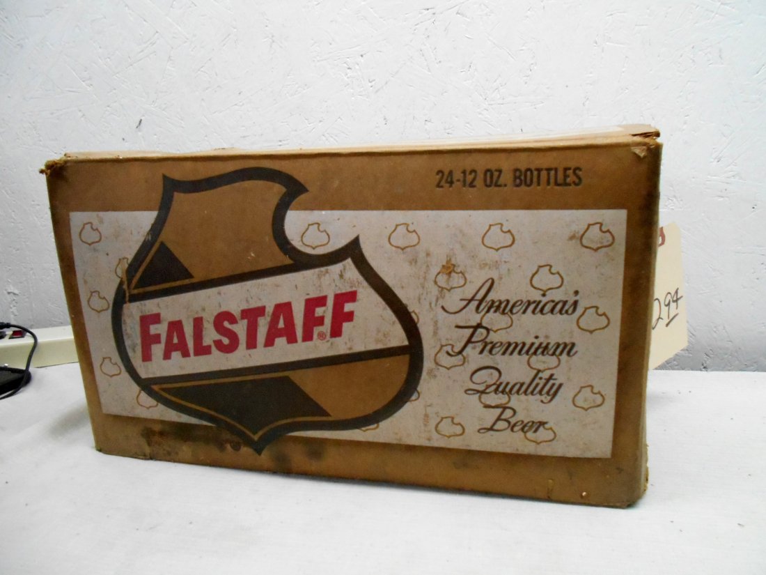 FALSTAFF Beer Longneck Case Box: Vintage cardboard Falstaff Beer longneck case box, without bottles. Just box. 9.5" H x 16.75" W x 11" D