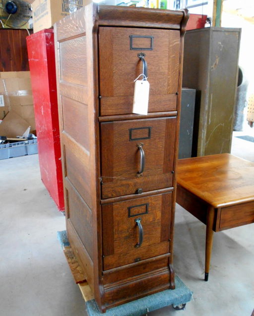 Antique Wooden File Cabinet Nov 15 2014 George L Vaught In Texas