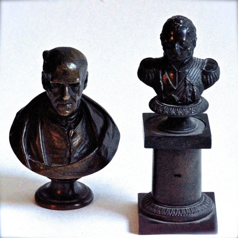 Two Bronze Busts of Wellington and Lafayette (1 of 6)