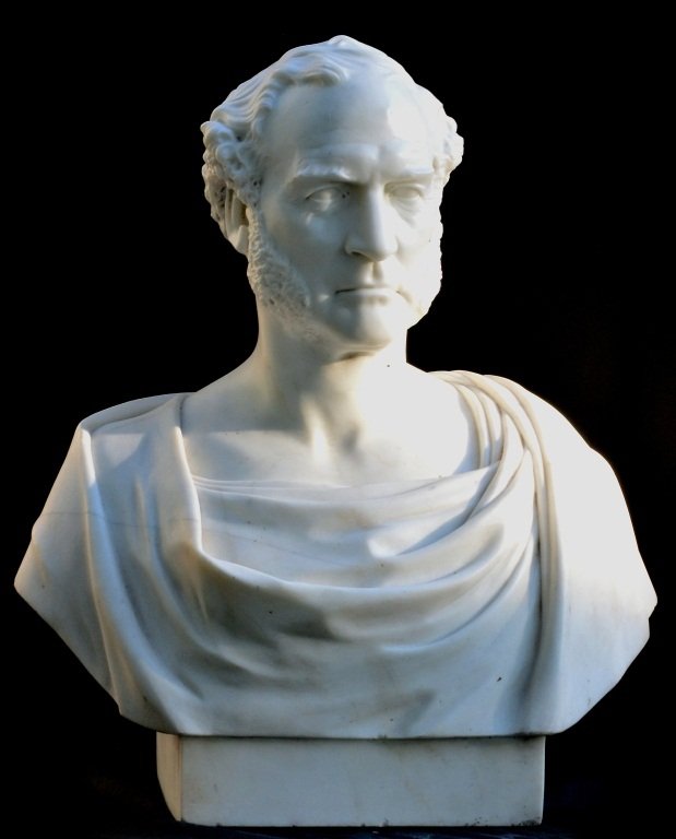 Marble Bust of Connecticut Governor Buckingham (1 of 5)