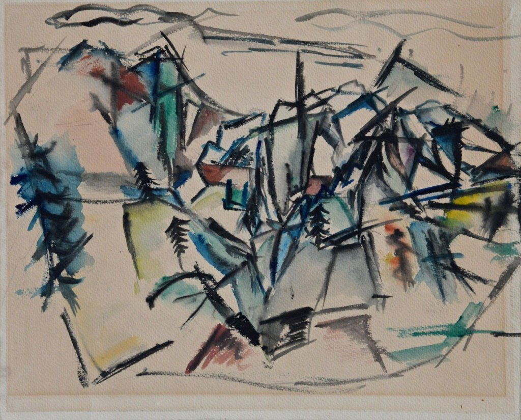 Yosemite Valley Modernist Watercolor (1 of 3)