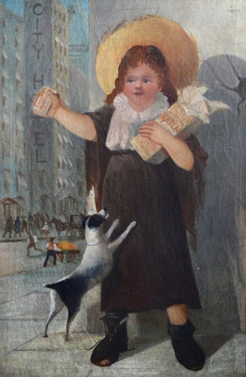 Pair of American Genre Paintings: School of David Gilmour Blythe, 19th Century, both strip lined on replaced stretchers, 29 1/2 X 197/8 inches; frames 32 3/8 X 22 5/8 inches. No buyer’s premium in this sale. No reserves above the st