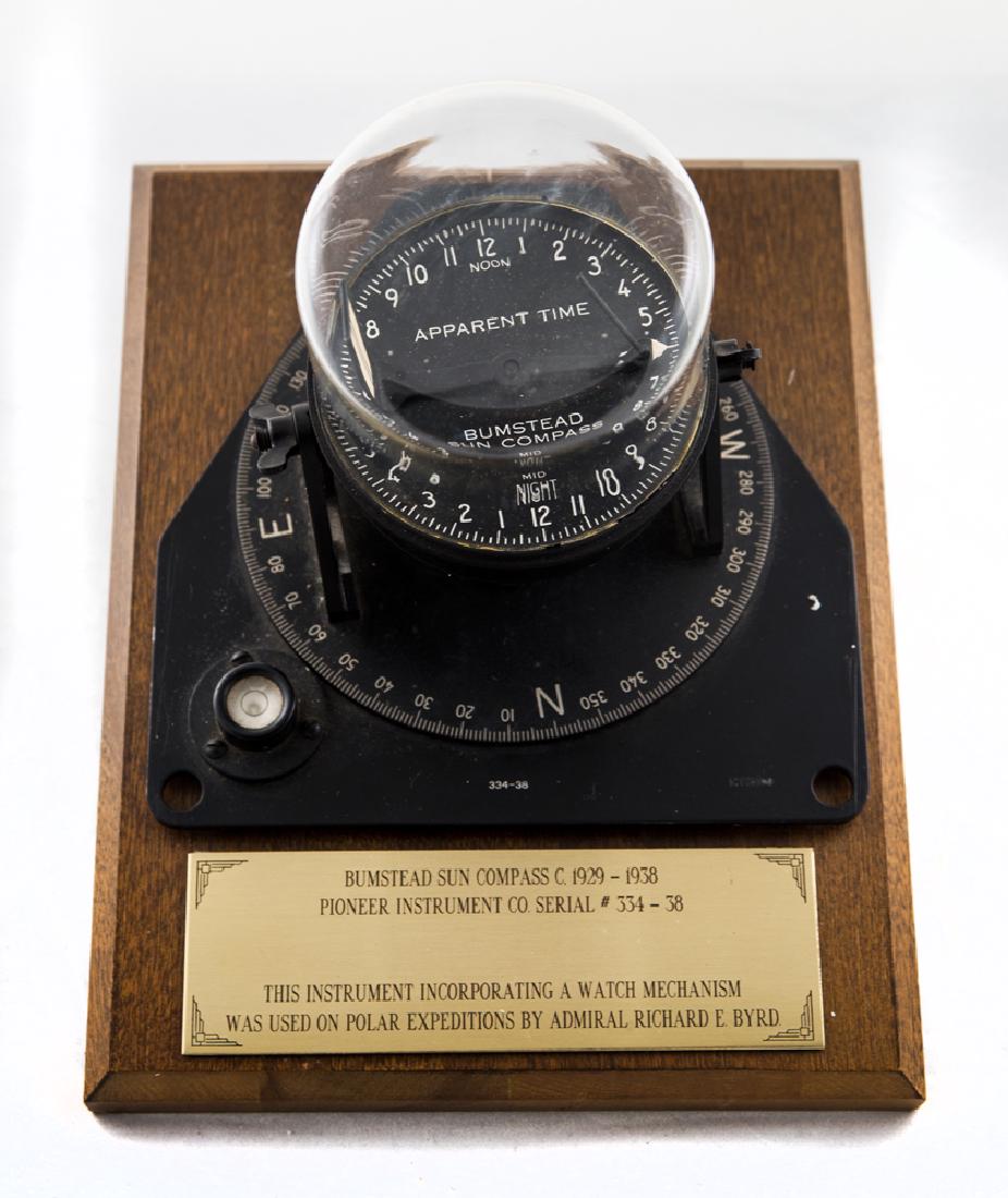 BUMSTEAD SUN COMPASS Pioneer Instrument Company,: BUMSTEAD SUN COMPASS Pioneer Instrument Company, Brooklyn, NY, c. 1929-1938, Albert Hoit Bumstead (1875-1940), American cartographer and inventor of three sun compasses used by Admiral Richard E. Byrd