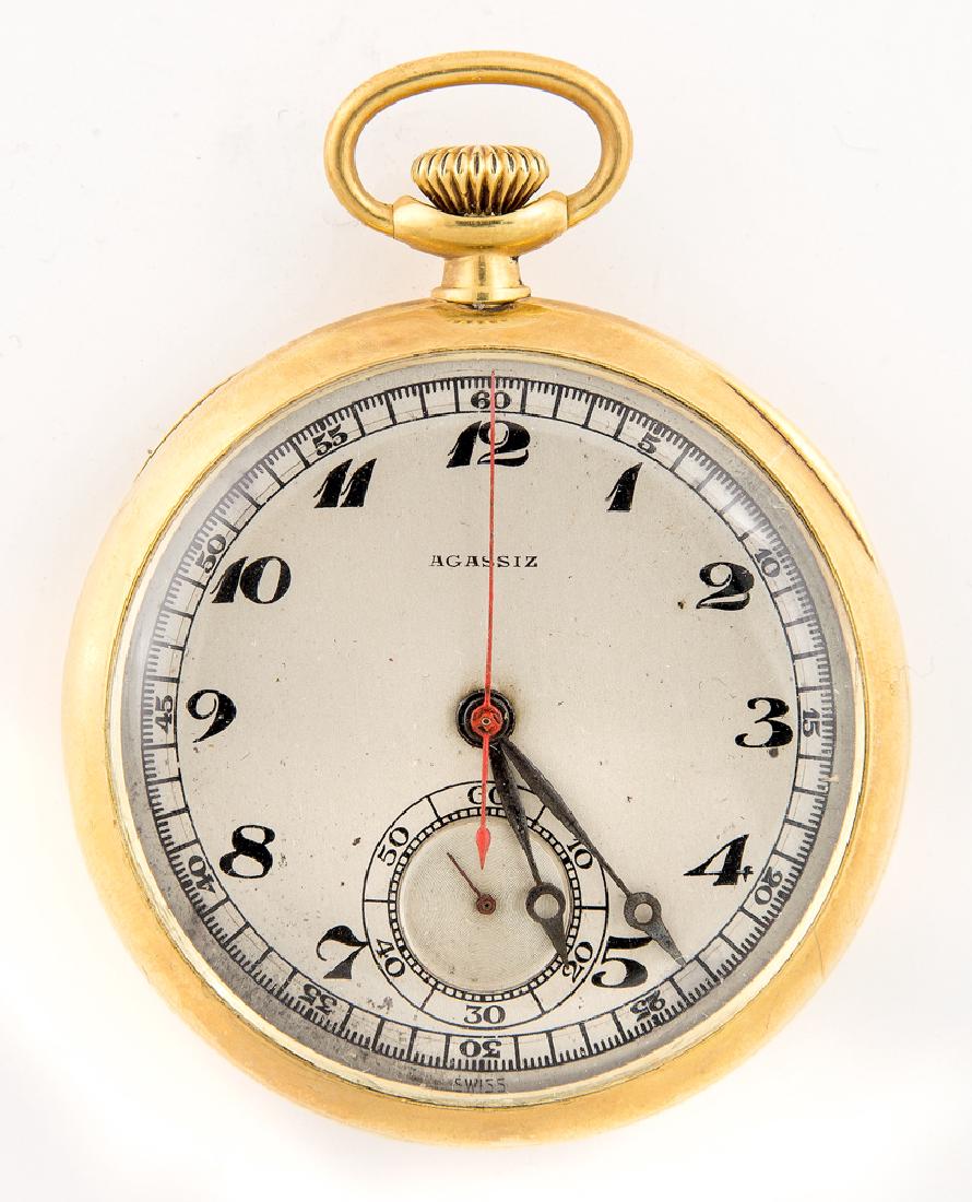 AGASSIZ POCKET WATCH, ENGRAVED COLONEL ROSCOE TURNER (1 of 6)