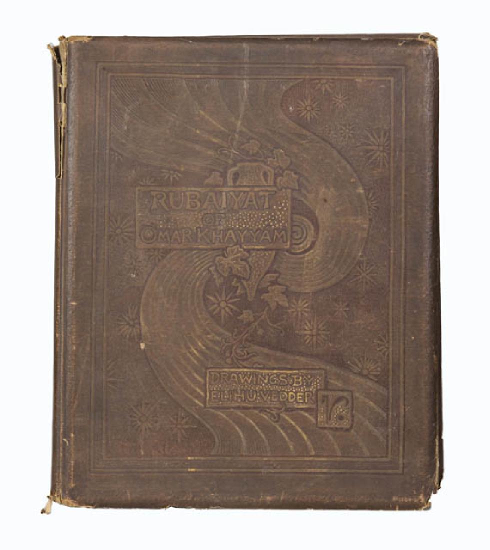 BOOK RUBAIYAT OF OMAR KHAYYAM Riverside Press,: BOOK RUBAIYAT OF OMAR KHAYYAM Riverside Press, Cambridge, MA, Houghton, Mifflin and Company, Boston, drawings by Elihu Vedder, cloth cover.