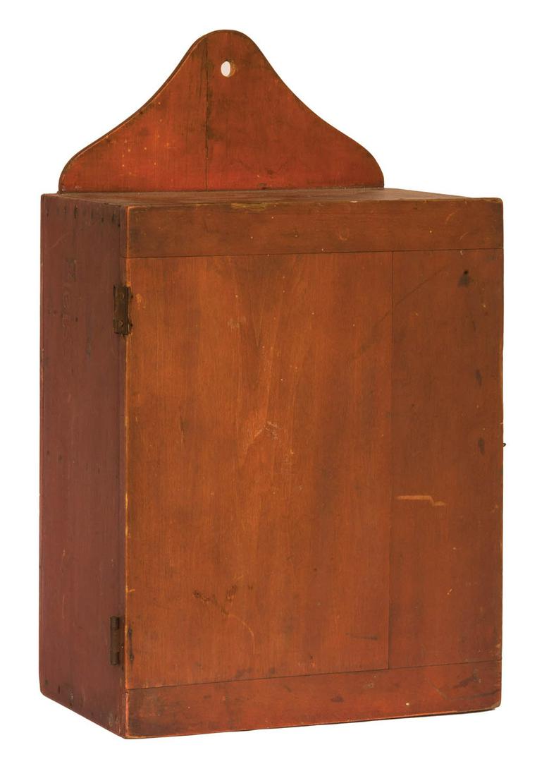 19TH C. HANGING CUPBOARD Poplar and pine, in original (1 of 3)